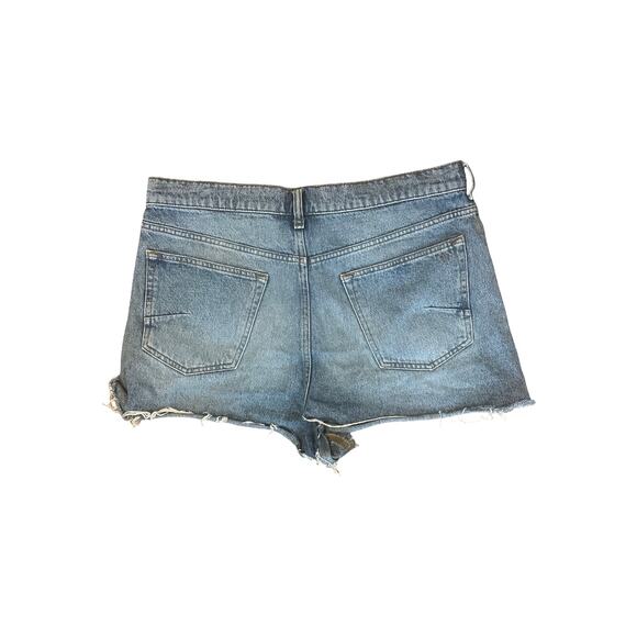 Pilcro 100% Cotton High-Rise Denim Cutoff Shorts Size 31 Blue Distressed Shorts - Picture 2 of 3